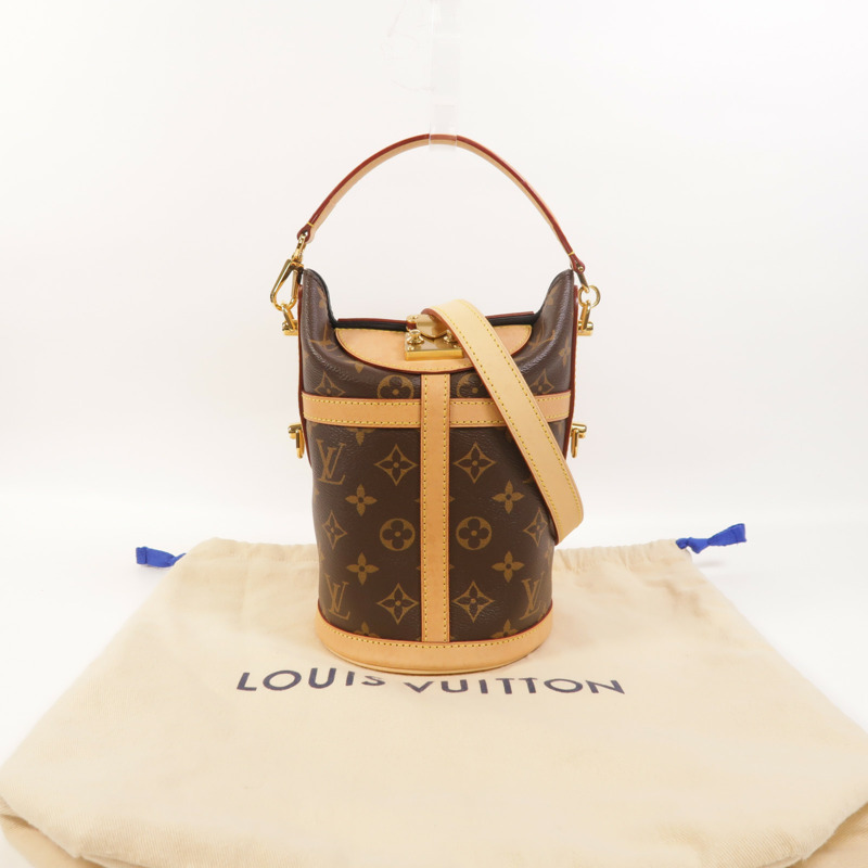 LOUIS VUITTON Monogram Duffle金扣手挽肩背兩用袋棕色-8