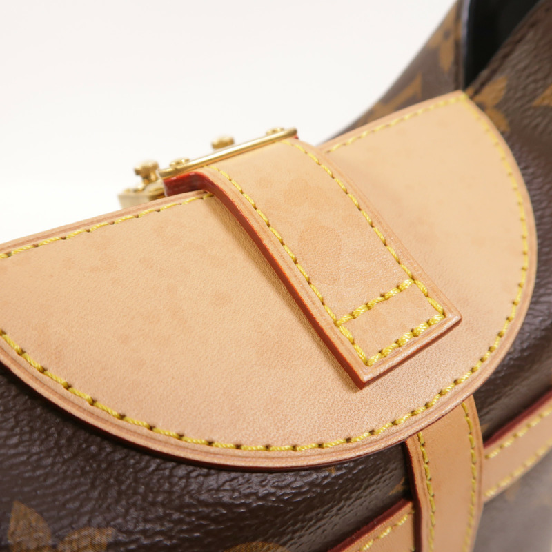 LOUIS VUITTON Monogram Duffle金扣手挽肩背兩用袋棕色-14