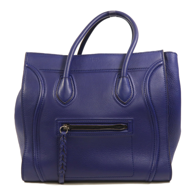 CELINE 牛皮皮革Phantom銀扣手挽袋-0