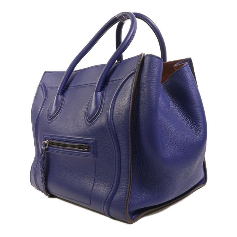 CELINE 牛皮皮革Phantom銀扣手挽袋-2