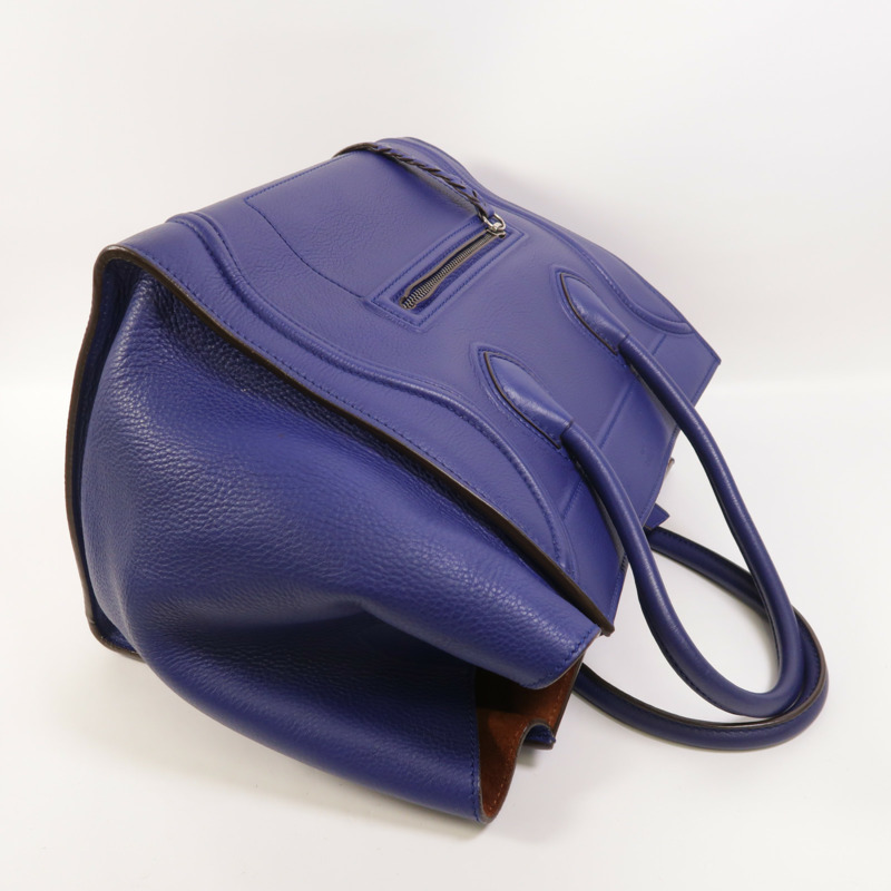 CELINE 牛皮皮革Phantom銀扣手挽袋-7