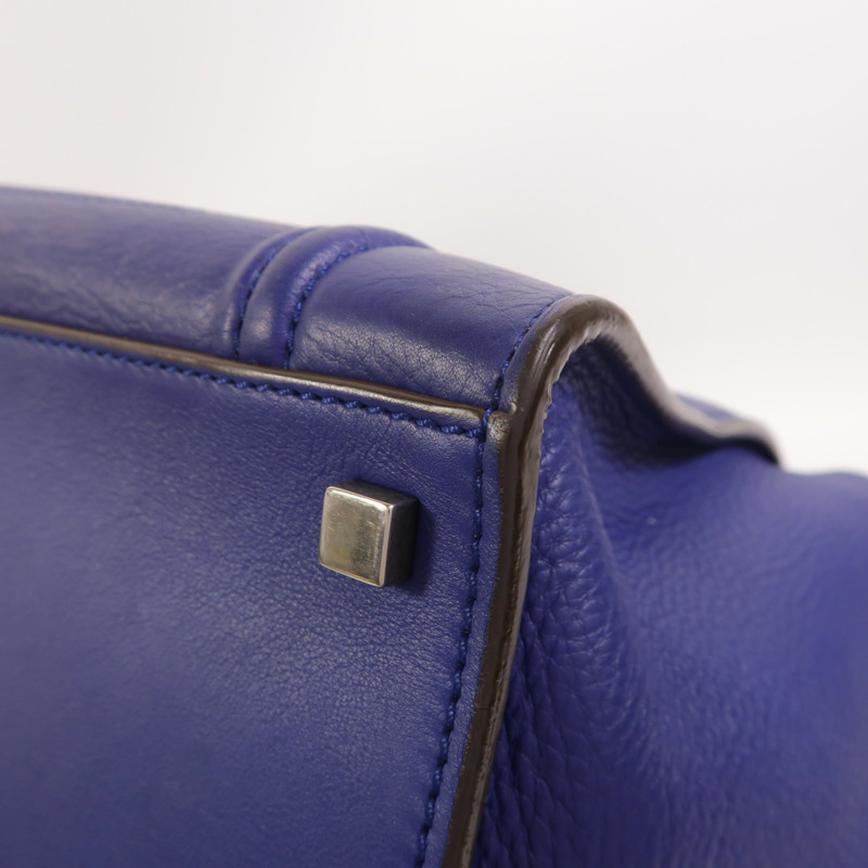 CELINE 牛皮皮革Phantom銀扣手挽袋-8