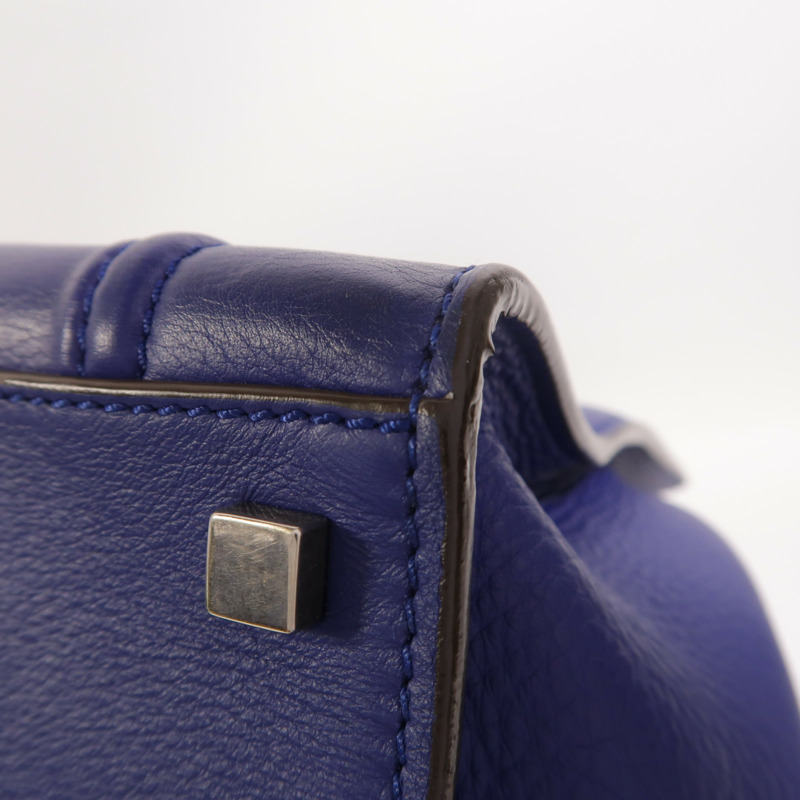 CELINE 牛皮皮革Phantom銀扣手挽袋-10