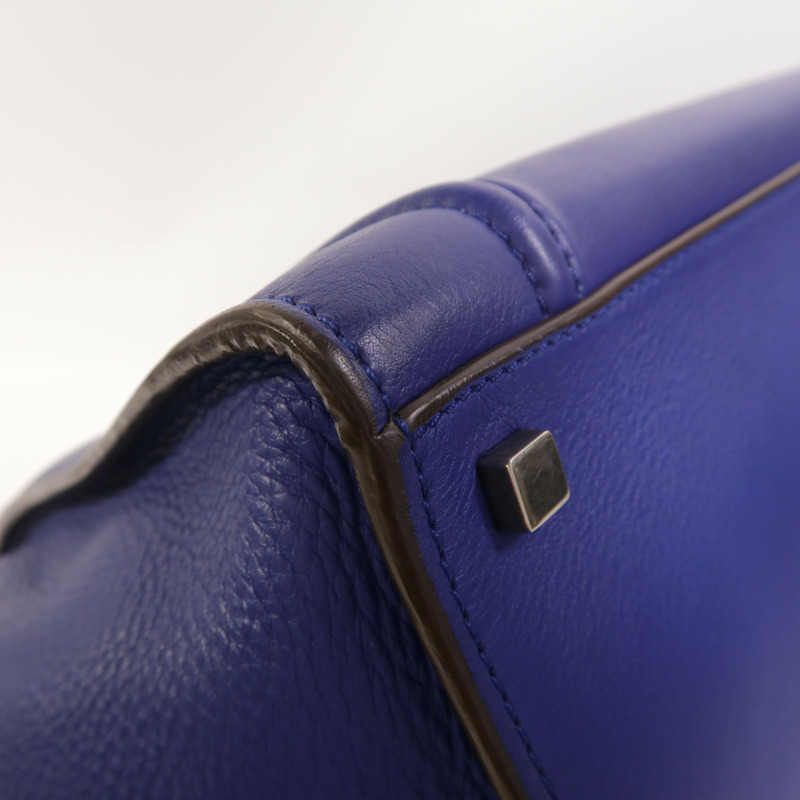 CELINE 牛皮皮革Phantom銀扣手挽袋-11