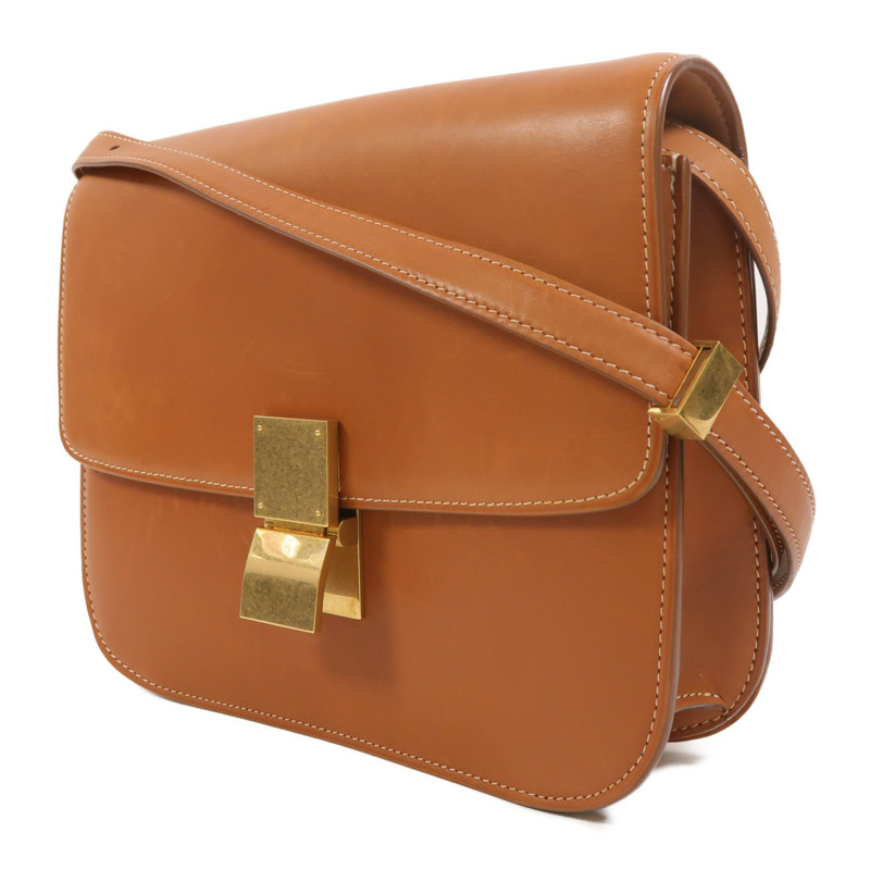 CELINE Box Calf皮革Classic Box Medium金扣肩背袋-2