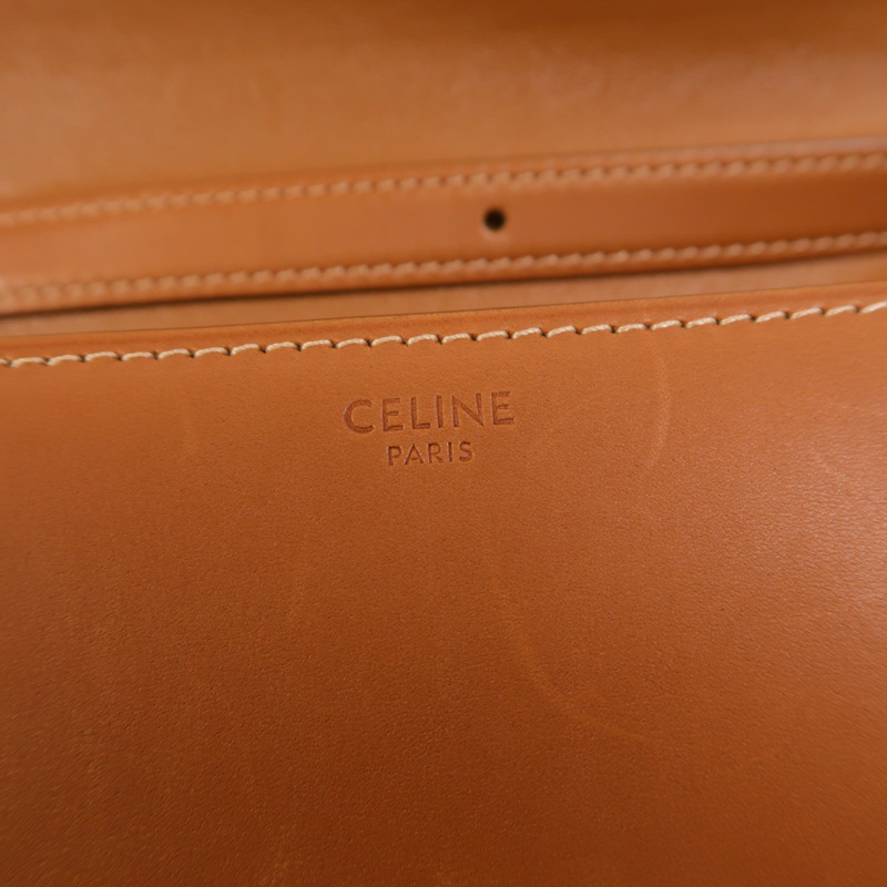 CELINE Box Calf皮革Classic Box Medium金扣肩背袋-6