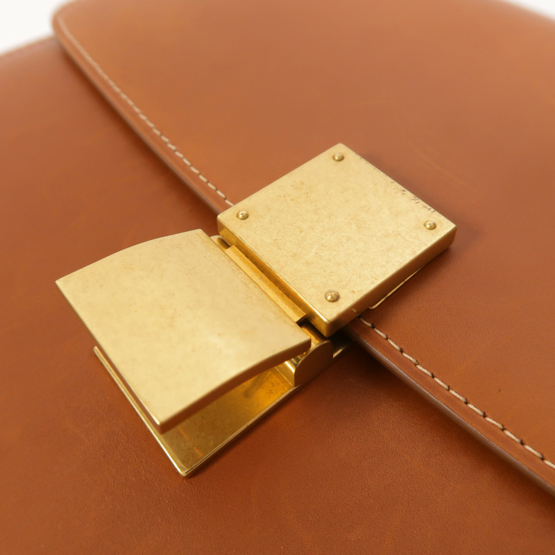 CELINE Box Calf皮革Classic Box Medium金扣肩背袋-10