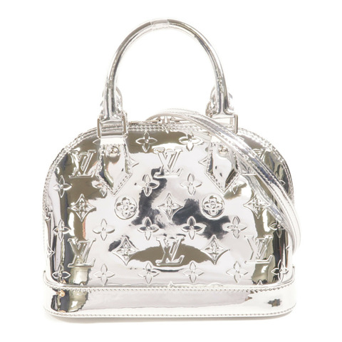 LOUIS VUITTON 塗層帆布Alma BB銀扣手挽肩背兩用袋
