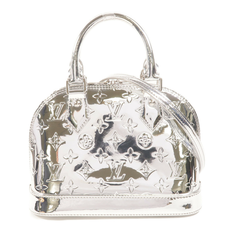 LOUIS VUITTON 塗層帆布Alma BB銀扣手挽肩背兩用袋-0