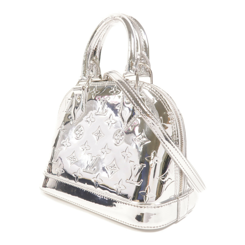 LOUIS VUITTON 塗層帆布Alma BB銀扣手挽肩背兩用袋-2