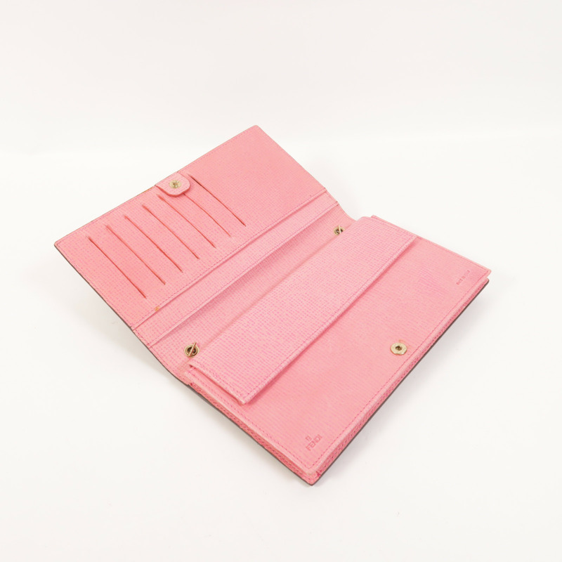 FENDI 塗層帆布Wallet On Chain金扣鏈帶肩背袋-4