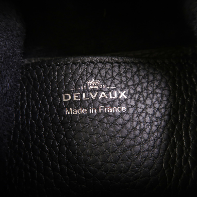 Delvaux 牛皮皮革Pin Twist銀扣手挽肩背兩用袋-5