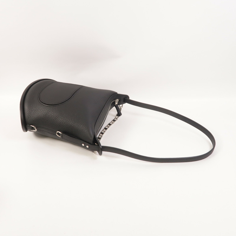 Delvaux 牛皮皮革Pin Twist銀扣手挽肩背兩用袋-7