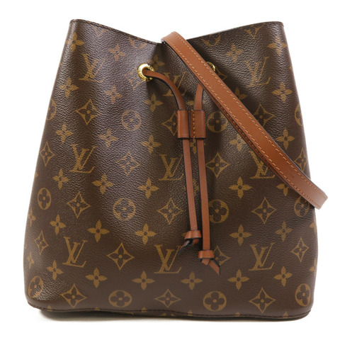 LOUIS VUITTON Monogram NeoNoe MM金扣肩背袋棕色