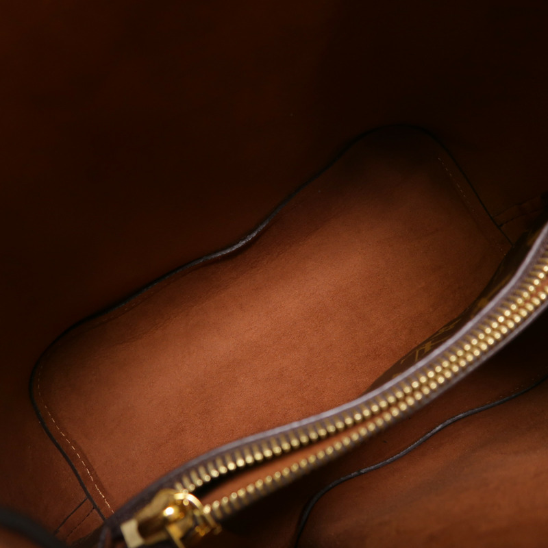 LOUIS VUITTON Monogram NeoNoe MM金扣肩背袋棕色-5