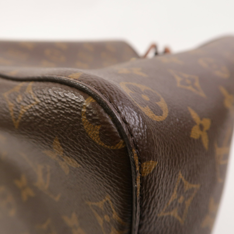 LOUIS VUITTON Monogram NeoNoe MM金扣肩背袋棕色-8