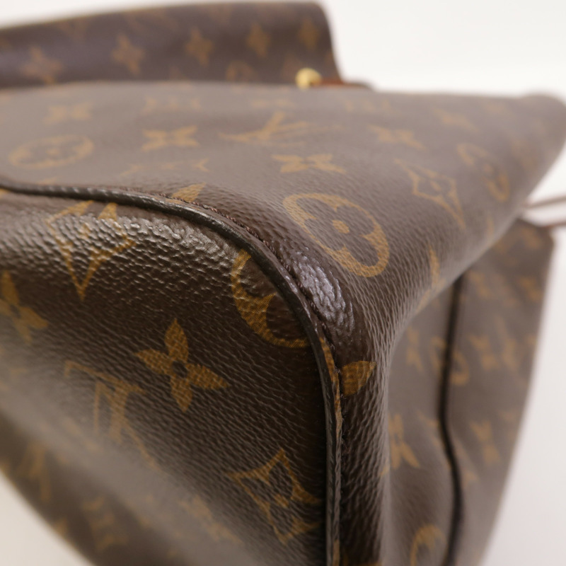 LOUIS VUITTON Monogram NeoNoe MM金扣肩背袋棕色-10