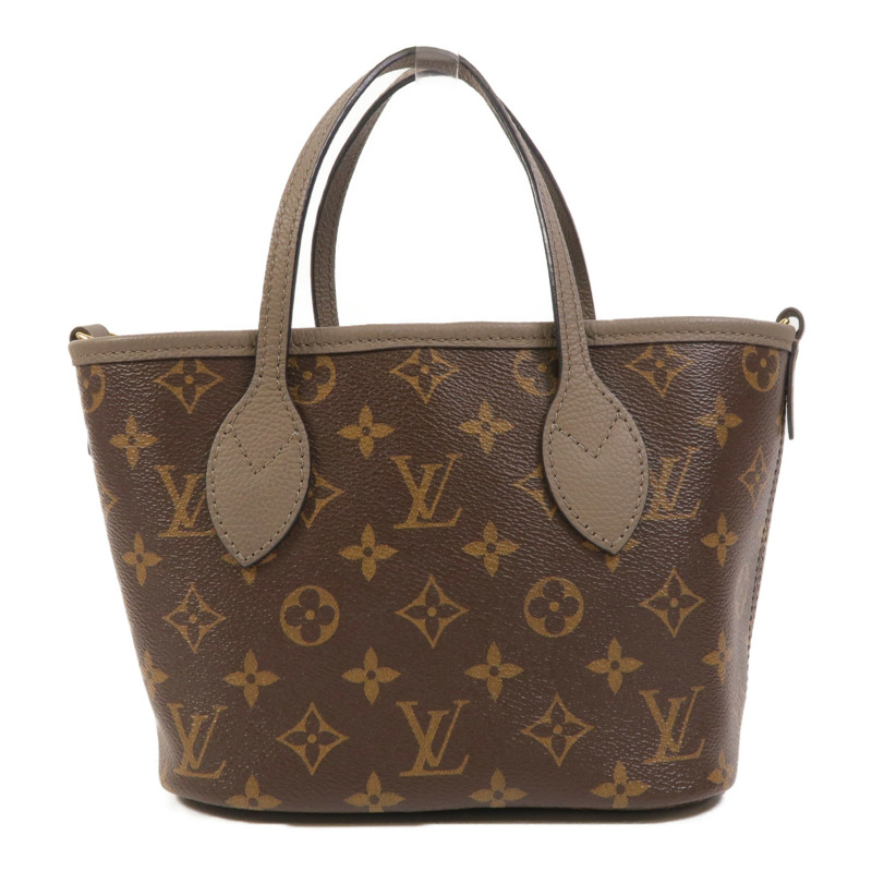 LOUIS VUITTON Monogram/牛皮皮革Neverfull Bandouliere Inside Out BB金扣手挽肩背兩用袋-1