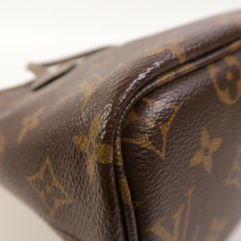 LOUIS VUITTON Monogram/牛皮皮革Neverfull Bandouliere Inside Out BB金扣手挽肩背兩用袋-9
