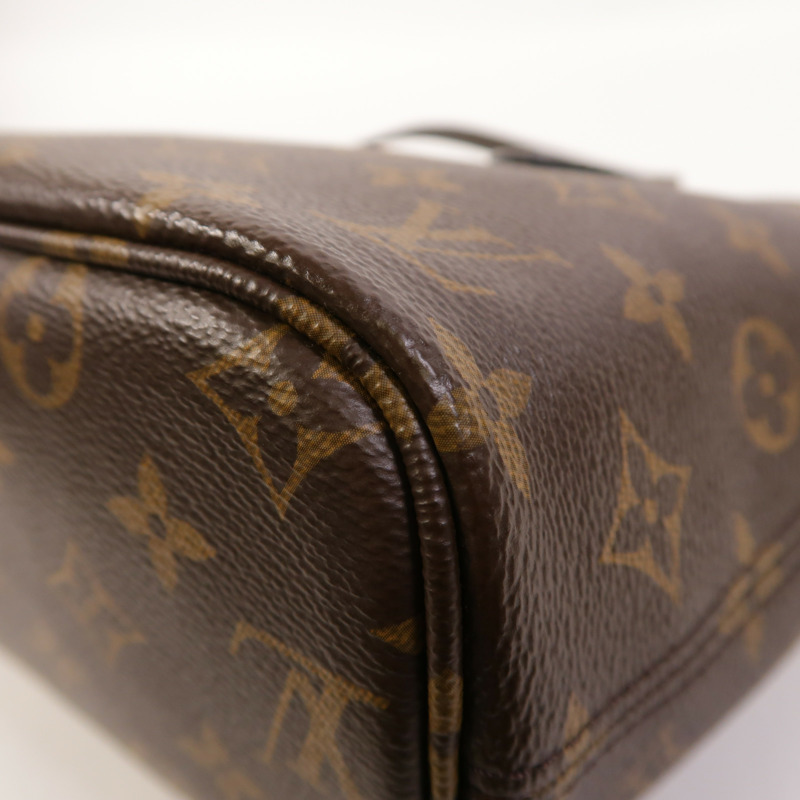 LOUIS VUITTON Monogram/牛皮皮革Neverfull Bandouliere Inside Out BB金扣手挽肩背兩用袋-10