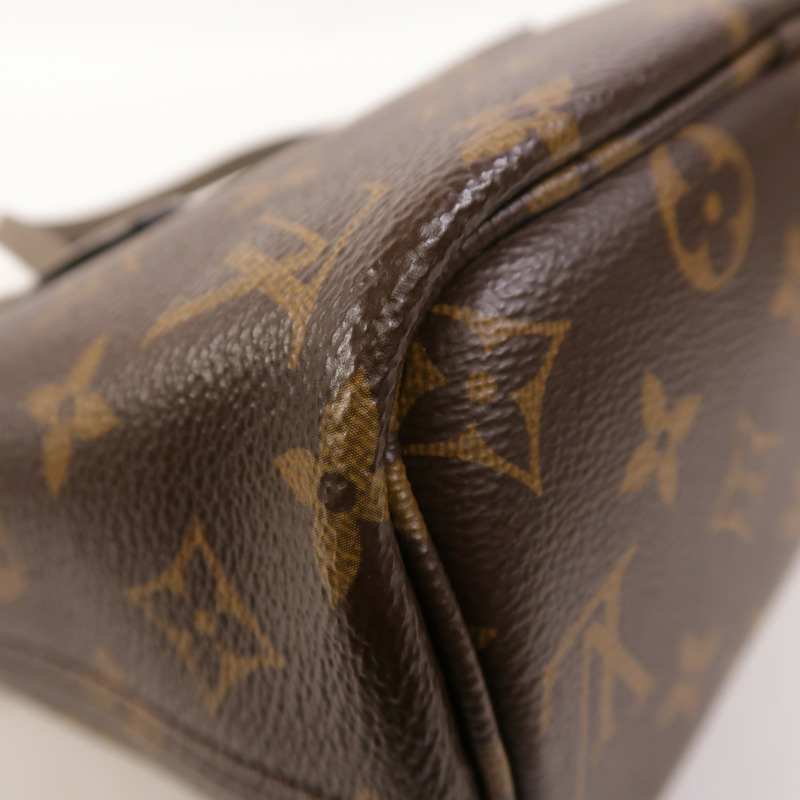 LOUIS VUITTON Monogram/牛皮皮革Neverfull Bandouliere Inside Out BB金扣手挽肩背兩用袋-11