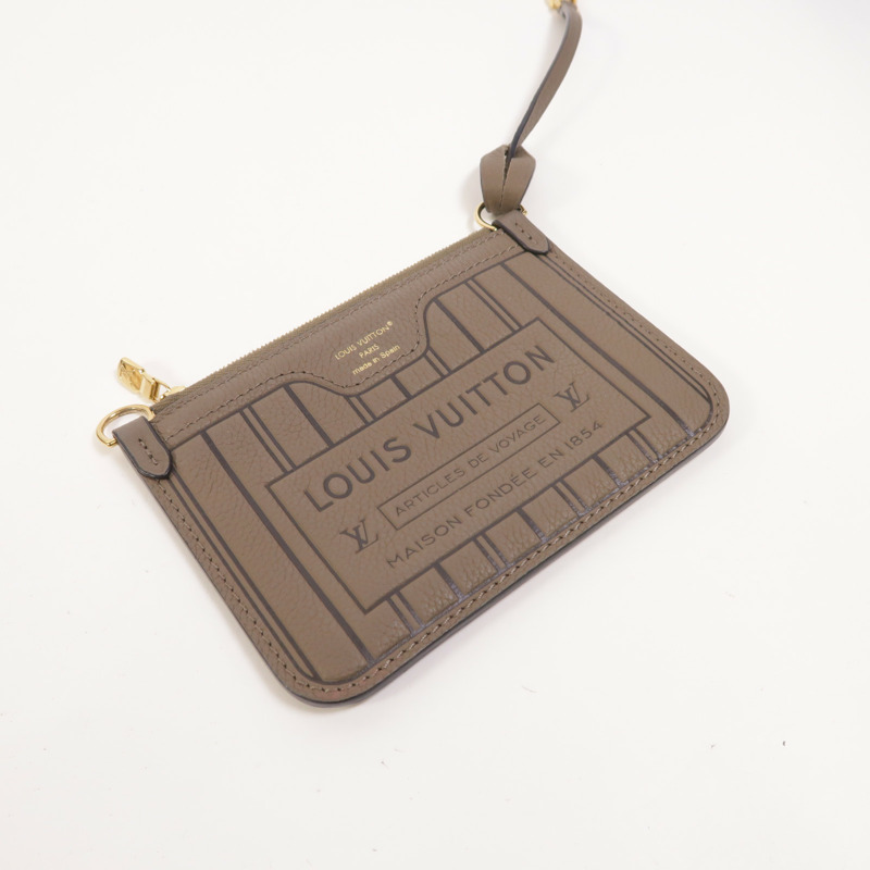 LOUIS VUITTON Monogram/牛皮皮革Neverfull Bandouliere Inside Out BB金扣手挽肩背兩用袋-14