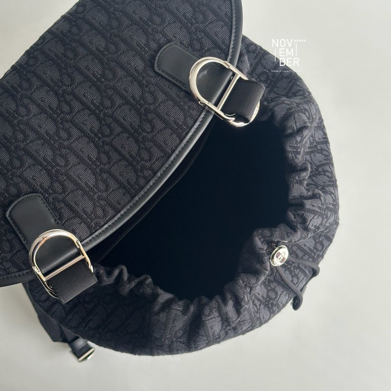 全新全配有購證🙌🏻 Dior 迪奧 Jett 老花翻蓋後背包 黑色-4