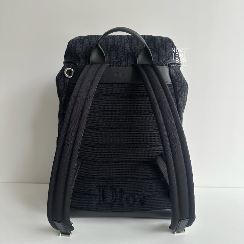 全新全配有購證🙌🏻 Dior 迪奧 Jett 老花翻蓋後背包 黑色-5