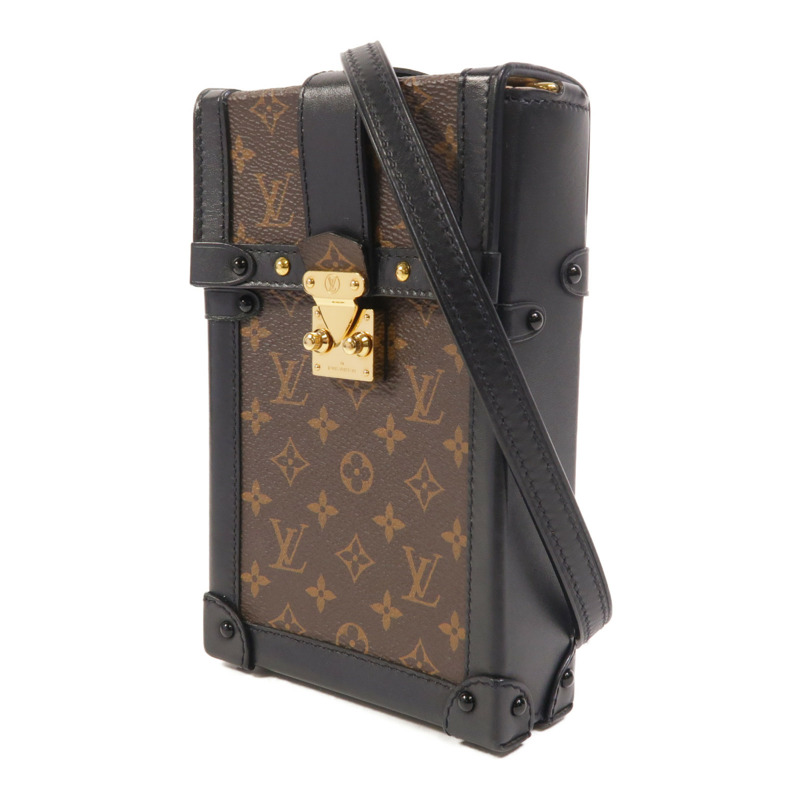 LOUIS VUITTON Monogram Pochette Trunk Vertical金扣鏈帶肩背袋-2