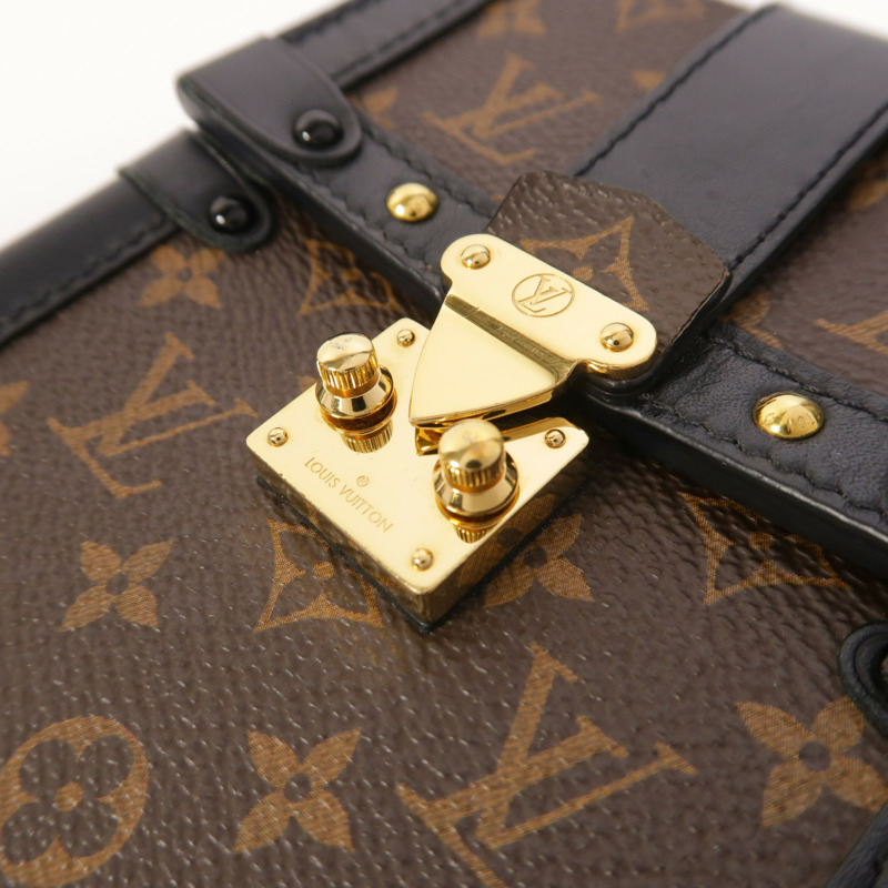 LOUIS VUITTON Monogram Pochette Trunk Vertical金扣鏈帶肩背袋-8