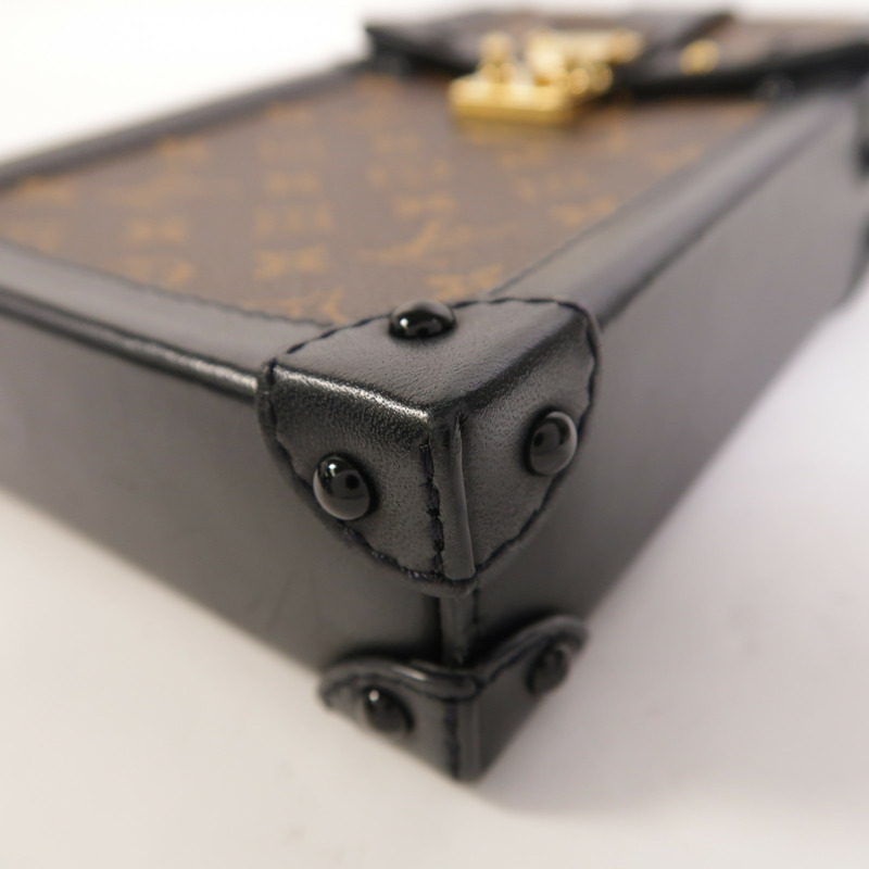 LOUIS VUITTON Monogram Pochette Trunk Vertical金扣鏈帶肩背袋-9