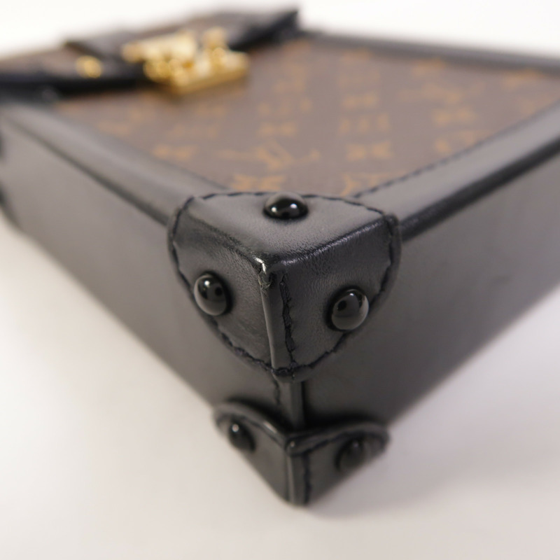 LOUIS VUITTON Monogram Pochette Trunk Vertical金扣鏈帶肩背袋-10