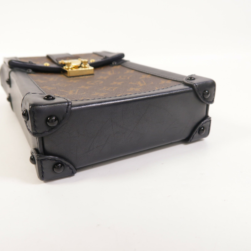 LOUIS VUITTON Monogram Pochette Trunk Vertical金扣鏈帶肩背袋-17