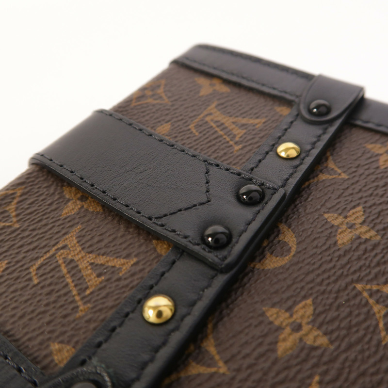 LOUIS VUITTON Monogram Pochette Trunk Vertical金扣鏈帶肩背袋-18