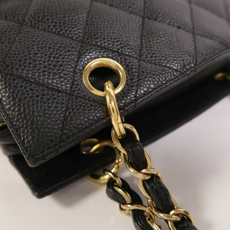 CHANEL 牛皮皮革Petite Timeless Tote金扣鏈帶肩背袋-14
