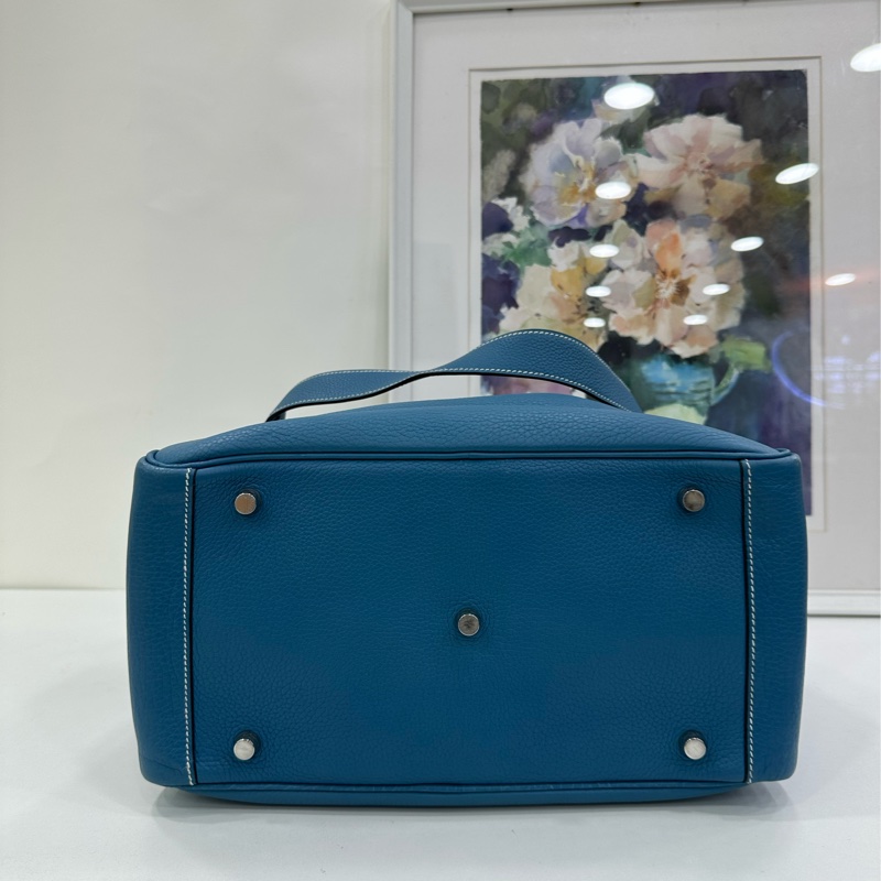#Hermes #Lindy30 #牛仔藍 #銀扣框K，98新-5