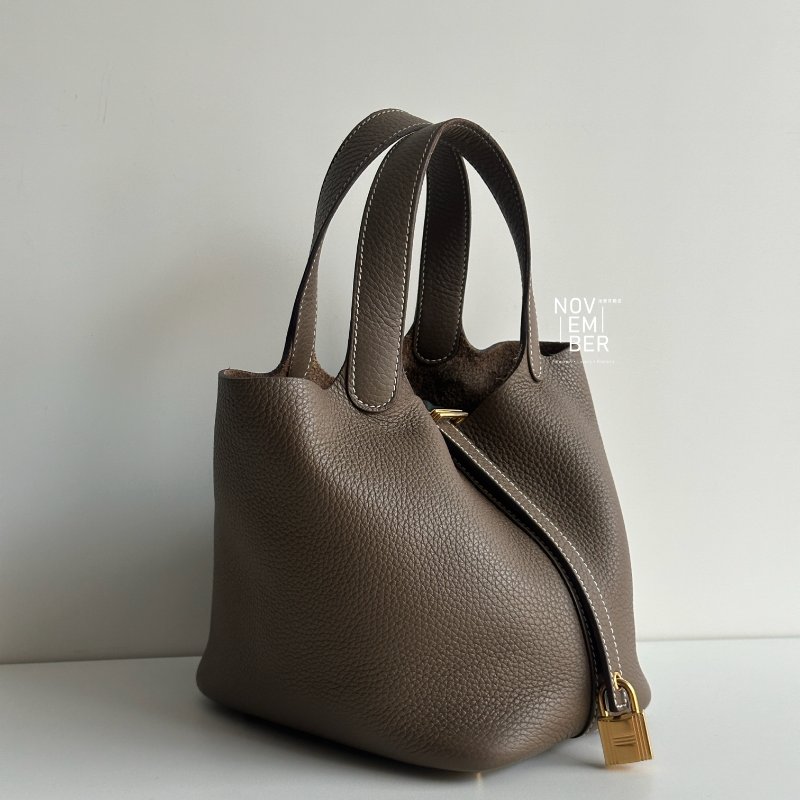 95新🫰🏻 Hermès 愛馬仕 Picotin18 大象灰金釦-1