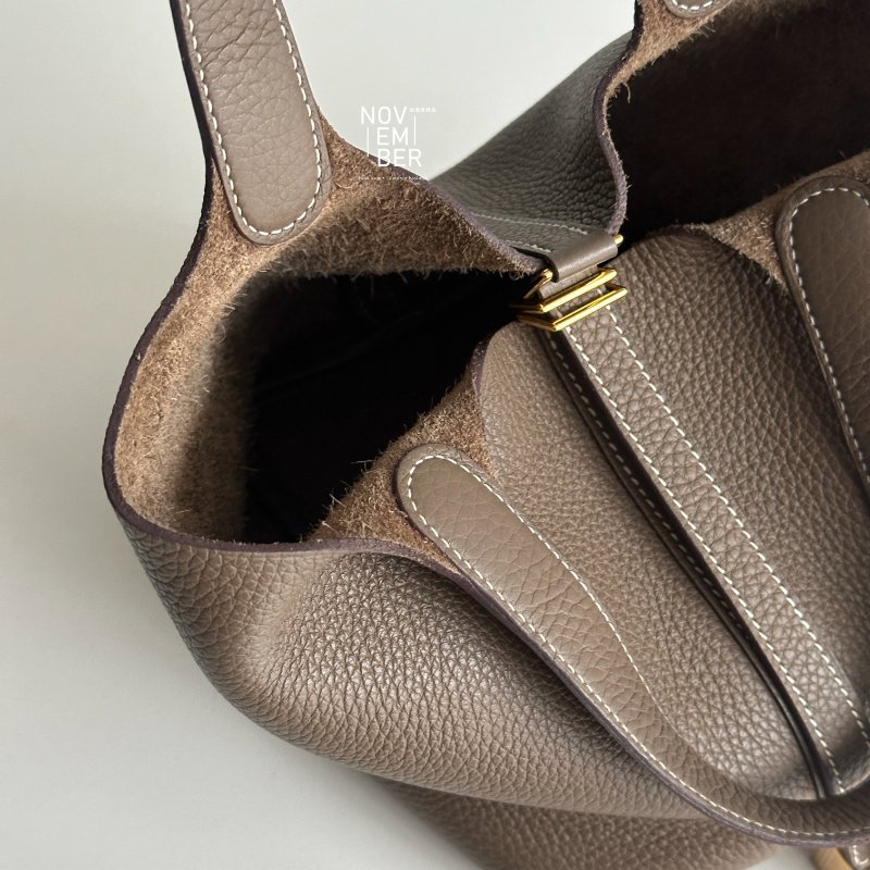 95新🫰🏻 Hermès 愛馬仕 Picotin18 大象灰金釦-3