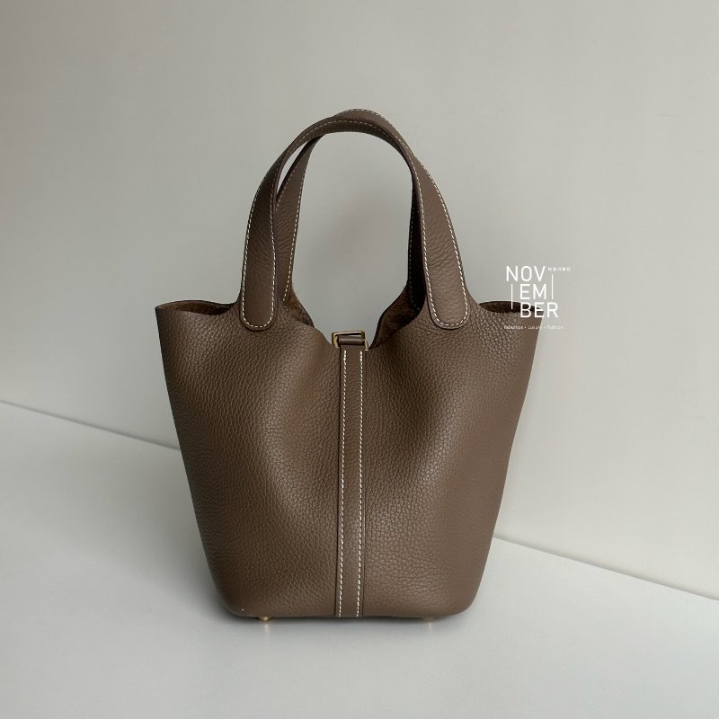 95新🫰🏻 Hermès 愛馬仕 Picotin18 大象灰金釦-4