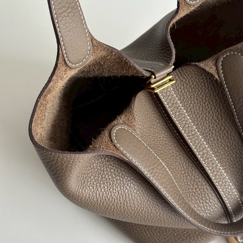 95新🫰🏻 Hermès 愛馬仕 Picotin18 大象灰金釦-8