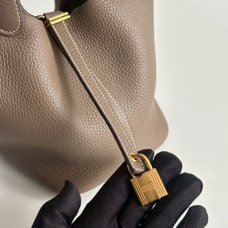 95新🫰🏻 Hermès 愛馬仕 Picotin18 大象灰金釦-11