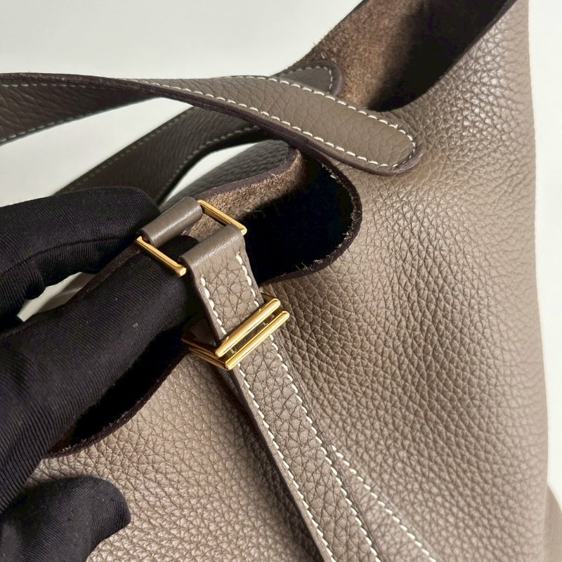 95新🫰🏻 Hermès 愛馬仕 Picotin18 大象灰金釦-14