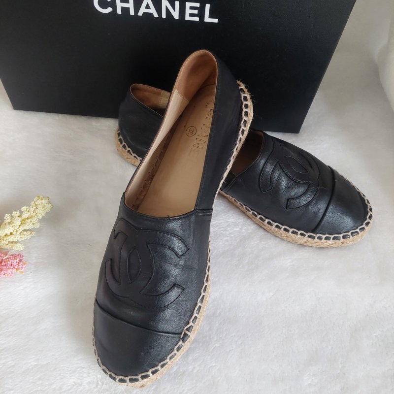 CHANEL   🌈現貨實拍 🌈香奈兒 漁夫鞋~二手(38)號-0