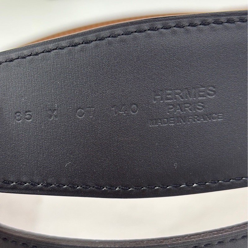 Hermes 黑色 皮帶 85碼 閒置-4