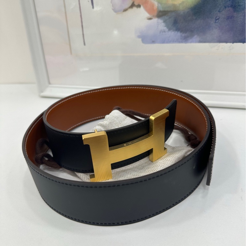 Hermes愛馬仕經典款皮帶 85碼4公分寬 閒置-2