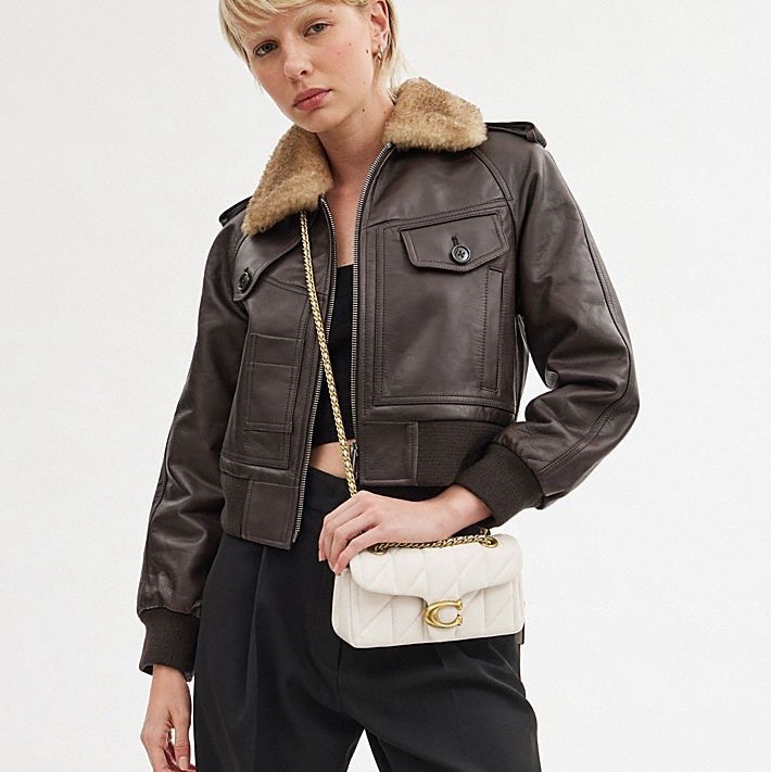 Coach 女士 翻蓋單肩包 20cm*7cm*11cm-4