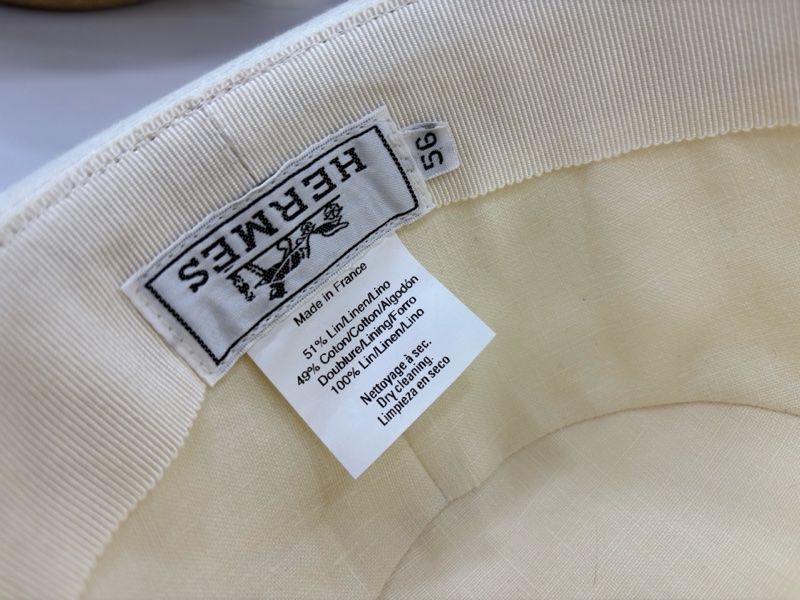 HERMES愛馬仕法國遊艇度假系列帽子 頭圍56-4