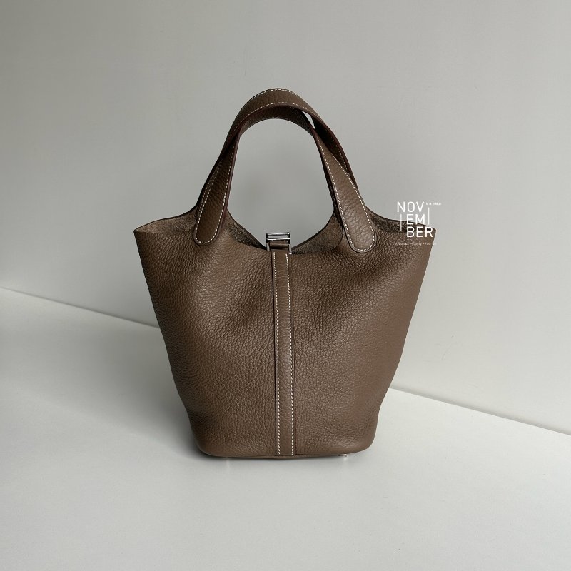 99新🆕 Hermès 愛馬仕 Picotin18 大象灰銀釦-5