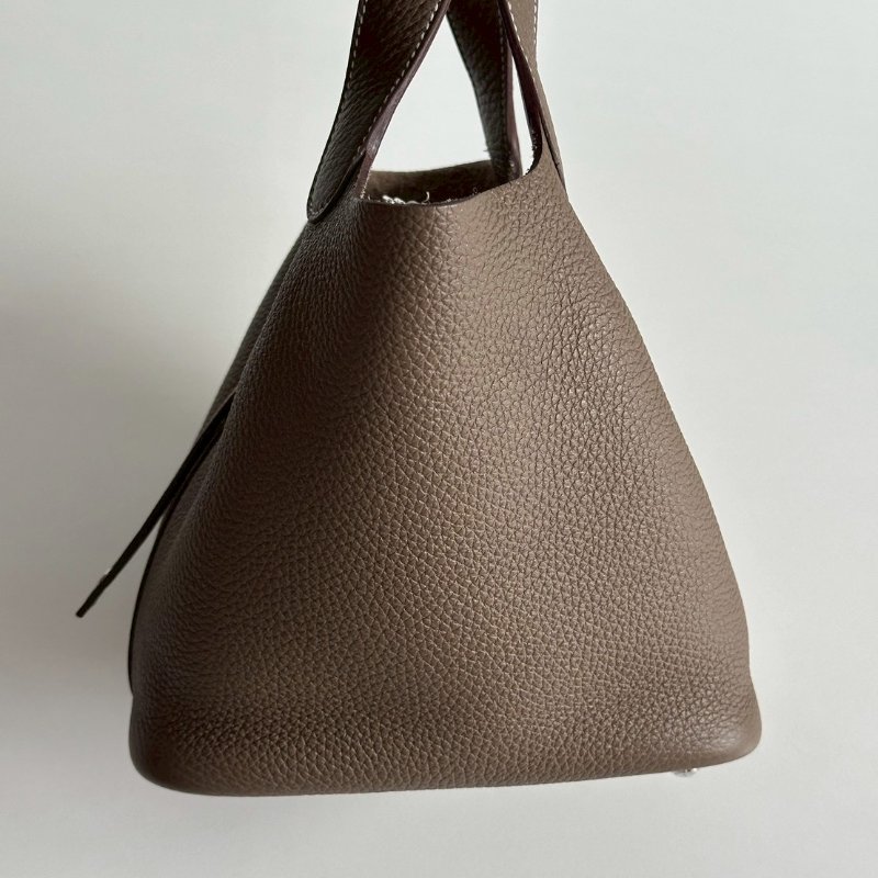 99新🆕 Hermès 愛馬仕 Picotin18 大象灰銀釦-8