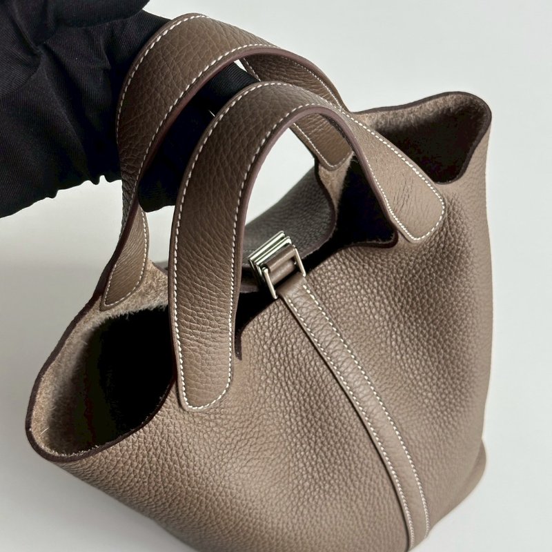 99新🆕 Hermès 愛馬仕 Picotin18 大象灰銀釦-10